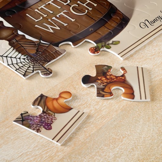 October Witchy Pin-Up Delight ジグソーパズル (側面)