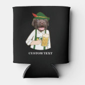 Octoberfestおもしろいブラックラボドッグビアラバーカスタム 缶クーラー (正面)