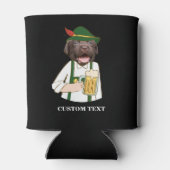 Octoberfestおもしろいブラックラボドッグビアラバーカスタム 缶クーラー (裏面)