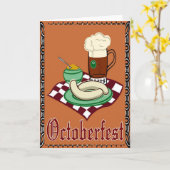 Octoberfestのドイツ語オクトーバーフェスト カード (黄色い花)