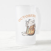 Octoberfestガラスによって曇らされるステインのビールのジョッキ フロストグラスビールジョッキ (正面右)