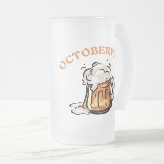 Octoberfestガラスによって曇らされるステインのビールのジョッキ フロストグラスビールジョッキ (正面右)