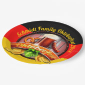 Octoberfestフェスティバルパーソナライズ名年9月パーティー ペーパープレート (アングル)