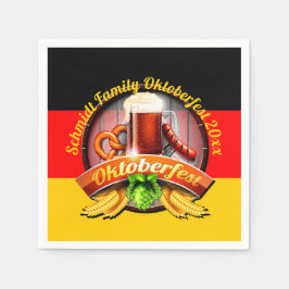 Octoberfestフェスティバルパーソナライズ名年 スタンダードカクテルナプキン