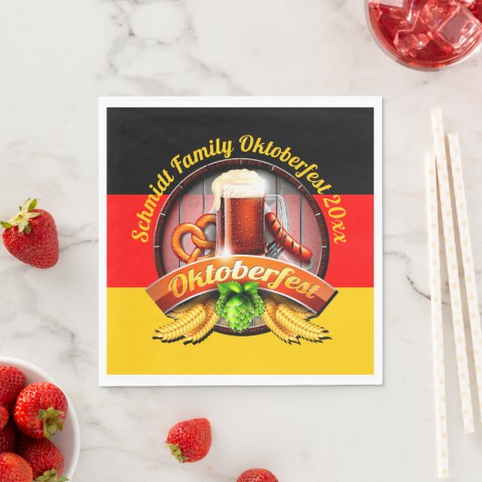 Octoberfestフェスティバルパーソナライズ名年 スタンダードランチョンナプキン (インサイチュ)