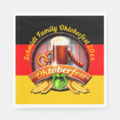 Octoberfestフェスティバルパーソナライズ名年 スタンダードランチョンナプキン (正面)