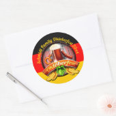 Octoberfestフェスティバルパーソナライズ名年 ラウンドシール (封筒)