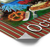 Octoberfest非常に古いポストカードのポスター ポスター (角)