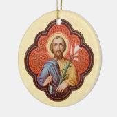 Octofoilでの聖ヨセフのポートレート(TF 02) セラミックオーナメント (左)