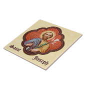 Octofoilでの聖ヨセフのポートレート(TF 02) タイル (側面)