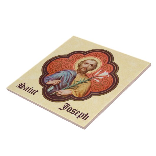 Octofoilでの聖ヨセフのポートレート(TF 02) タイル (側面)