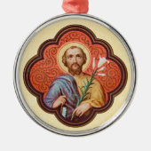 Octofoilでの聖ヨセフのポートレート(TF 02) メタルオーナメント (正面)