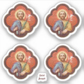 Octofoilでの聖ヨセフのポートレート(TF 02) - 4Up シール (正面)