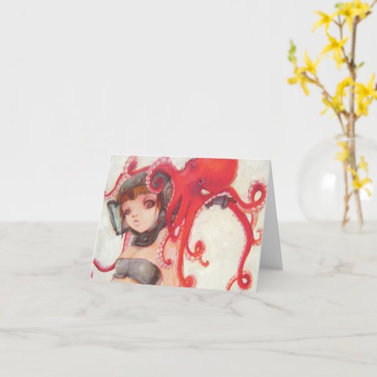 Octogirl Notecard カード (黄色い花)