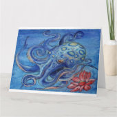 Octopalotus - Octopus with Lotus Greeting Card カード (正面)