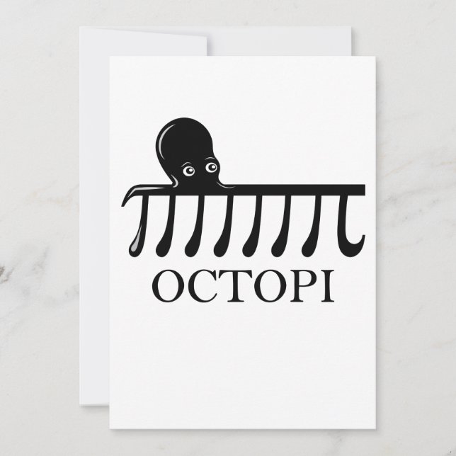 Octopi -おもしろい Pi Octopus Math (正面)