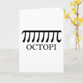 Octopi -おもしろい Pi Octopus Math カード (黄色い花)