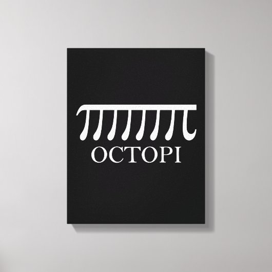 Octopi -おもしろい Pi Octopus Math キャンバスプリント (正面)