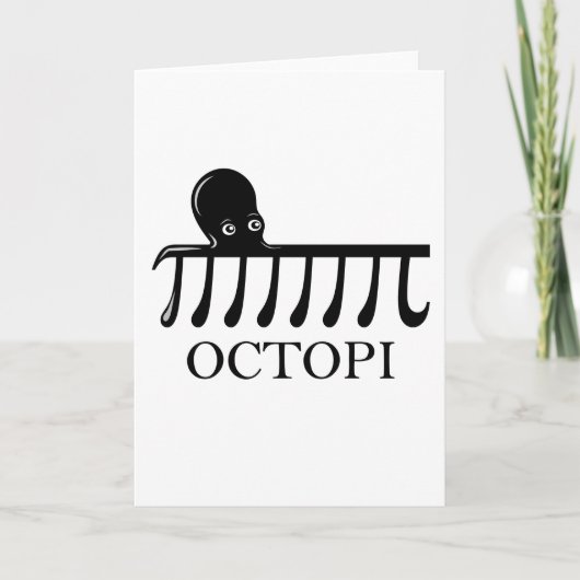 Octopi -おもしろい Pi Octopus Math シーズンカード (正面)