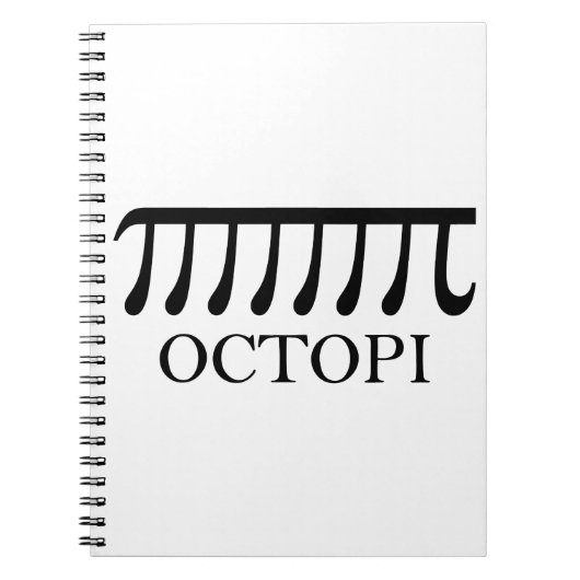 Octopi -おもしろい Pi Octopus Math ノートブック (正面)