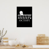 Octopi -おもしろい Pi Octopus Math ポスター (キッチン)