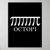 Octopi -おもしろい Pi Octopus Math ポスター (正面)
