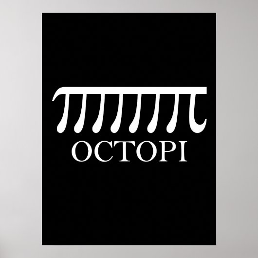 Octopi -おもしろい Pi Octopus Math ポスター (正面)