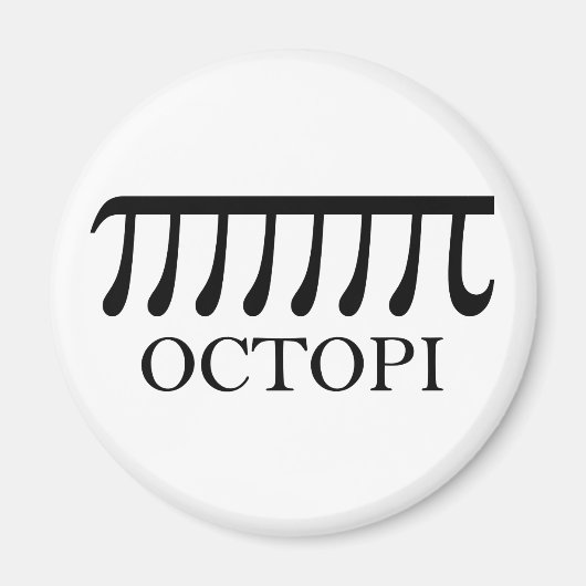 Octopi -おもしろい Pi Octopus Math マグネット (正面)
