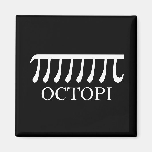 Octopi -おもしろい Pi Octopus Math マグネット (正面)