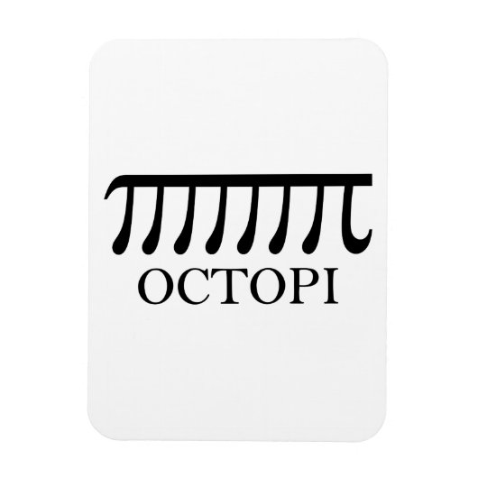 Octopi -おもしろい Pi Octopus Math マグネット (縦)