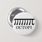 Octopi -おもしろい Pi Octopus Math 缶バッジ (正面&裏面)