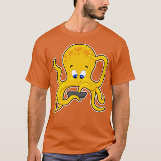 Octopusとノートパソコン Tシャツ
