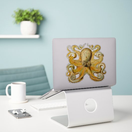 Octopusを使って内部の探索者をヴィンテージ シール (デスク上のノートパソコン)