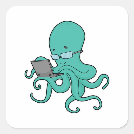 Octopusノートパソコン スクエアシール (正面)