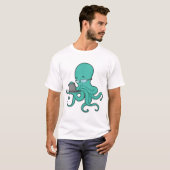Octopusノートパソコン Tシャツ (正面フル)