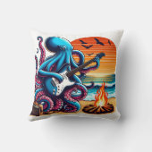 Octopus 遊's Guitar by theビーチat Sunset クッション (裏面)