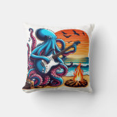 Octopus 遊's Guitar by theビーチat Sunset クッション (正面)