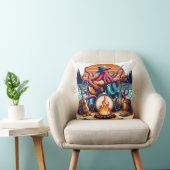 Octopus 遊's Music by Campfire onビーチ クッション (椅子)