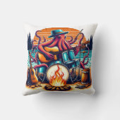 Octopus 遊's Music by Campfire onビーチ クッション (裏面)