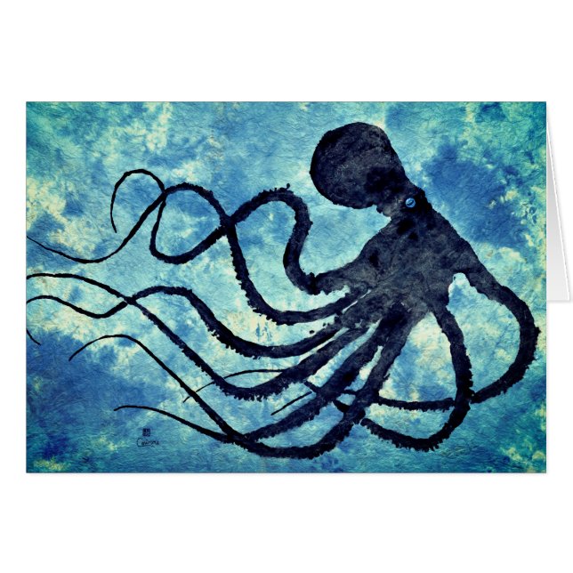 Octopus 9レコレータ – 7" x 5"アートカード (正面横)