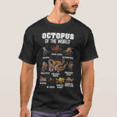Octopus Animals of the World Sea Animal Ocean Octo Tシャツ (正面)