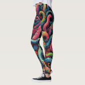 Octopus arms Leggings tout-imprimé レギンス (左)
