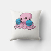 Octopus as Boxer with Boxing gloves クッション (裏面)
