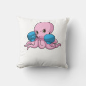Octopus as Boxer with Boxing gloves クッション (正面)