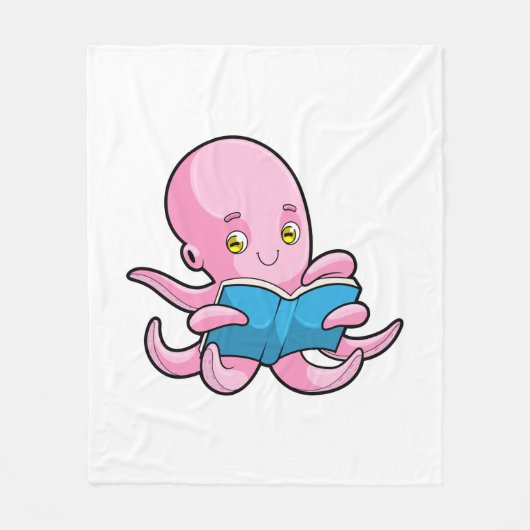 Octopus at 読's a book フリースブランケット (正面)