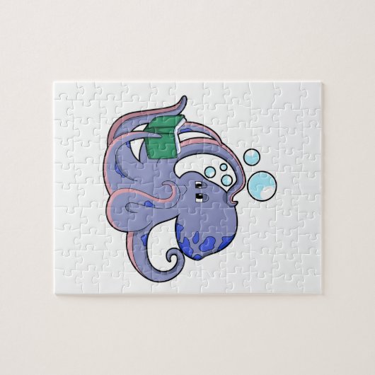 Octopus at 読's with Book ジグソーパズル (横)