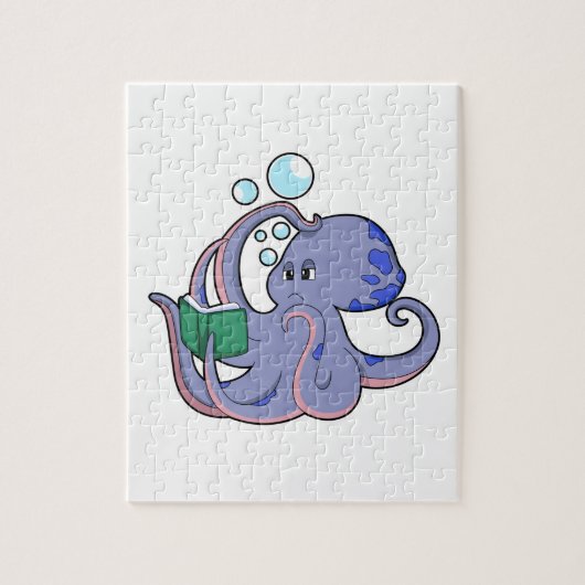 Octopus at 読's with Book ジグソーパズル (縦)