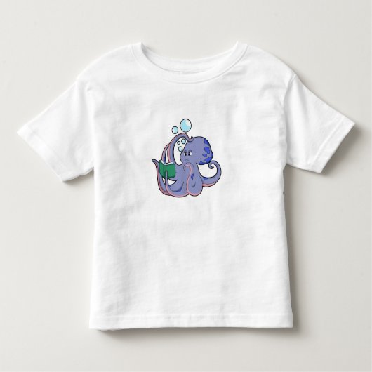 Octopus at 読's with Book トドラーTシャツ (正面)