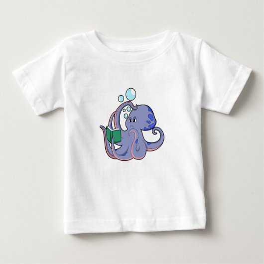 Octopus at 読's with Book ベビーTシャツ (正面)