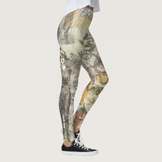 Octopus Beach Vacation Victorian Gothic Fun レギンス (右)